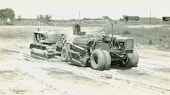 This Austin-Western 12-Yard Hydraulic Scraper is being tested at Moffat Coal Company near Sparta, Illinois, on June 25, 1936. Austin-Western also offered three smaller scrapers operated by cable. (R. G. LeTourneau, Inc. photograph, Maier-Daily Papers)