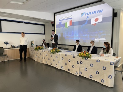 Daikin-Duplomatic executives during the acquisition ceremony