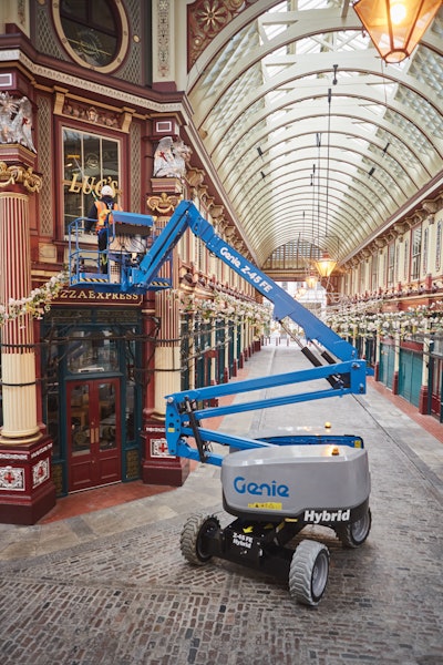 A hybrid articulating boom lift