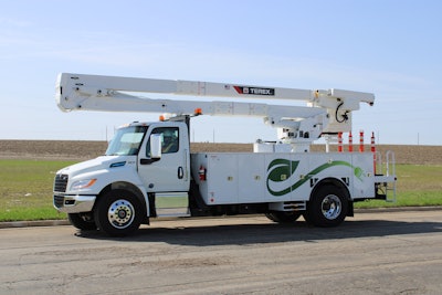 The fully electric bucket truck for utilities