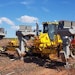Bracke-made attachments on Komatsu-made bulldozer