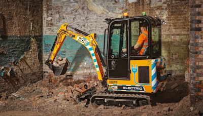 JCB launched the world's first fully electric, plug-in to recharge, near-silent mini using Turntide’s Hyperdrive battery system.