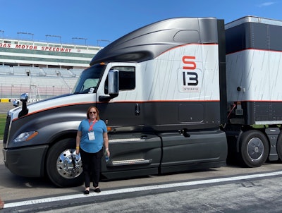 We took this picture right before I drove around the track.