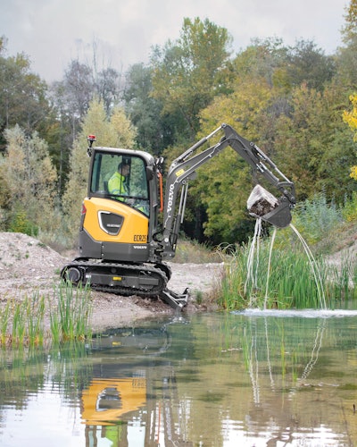 Image 2. An electric excavator at work
