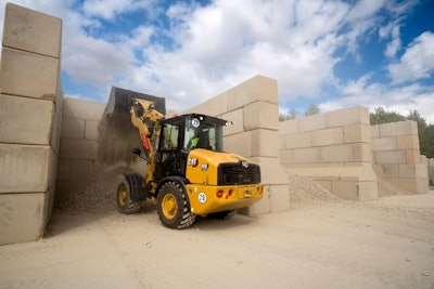 Cat 906 electric compact wheel loader.