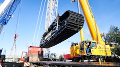 Setting up for bauma