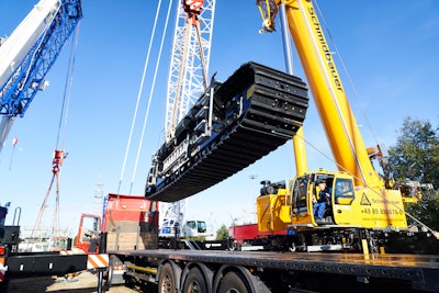 Setting up for bauma