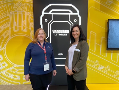 Pia Weimer and Lori Ditoro at the Vanguard booth