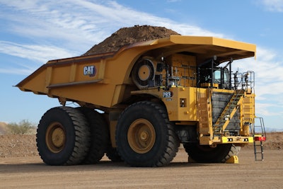 The first battery electric Cat 793 truck
