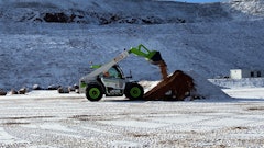 The Load All from JCB operating on hydrogen combustion in a quarry in England.