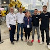 The Moog Construction team and Editor Lori Ditoro during bauma 2022