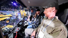 Attendees check out equipment in the North Hall in 2020.