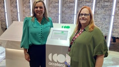 Amy Davis and Lori Ditoro following the interview