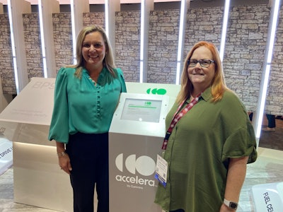 Amy Davis and Lori Ditoro following the interview