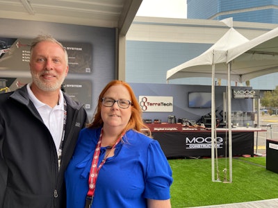 Scott Scheffler, Moog Construction marketing manager, shared the new technology at the booth