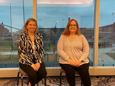 Jennifer Rumsey and Lori Ditoro before the podcast interview