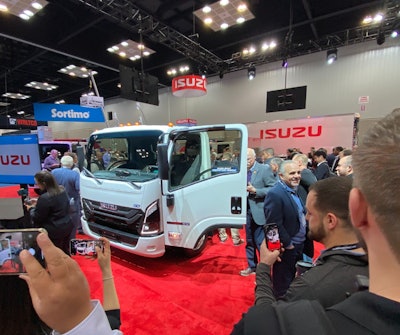 The launch announcement of the first Isuzu electric truck