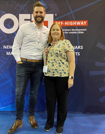 We met friends and colleagues, like Ben Chiswick from Drive System Design, at the OEM Off-Highway booth and other exhibitor booths.