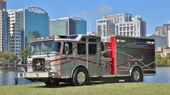 A fully electric firetruck with a BTMS