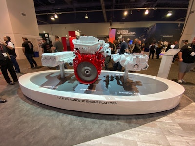 Cummins displayed its fuel-agnostic engine during CONEXPO.