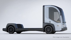 The P7-C, a Class 4 chassis cab offering a new cabin design built on REE’s P7 modular electric platform.
