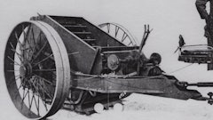 The Improved Slusser Excavator, patented in 1866. Note the slat conveyor for loading.