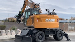 With the ability to travel up to 25 mph, the new E Series wheeled excavators give contractors the ability to self-deploy from jobsite to jobsite, while minimizing the time and expense involved with transporting by trailer.