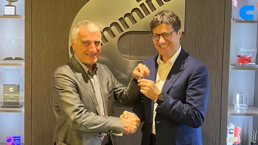 Cummins Vice-President Off Highway, Engine Business and Europe ABO Leader, Antonio Leitao, and Cumfin and Cummins France Owner and CEO, Rainer Wissmanns