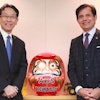 Hiroyuki Ogawa, president and CEO, Komatsu Ltd. (left) and Subhash Dhar, Founder, Chairman and CEO, ABS (right)