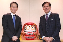 Hiroyuki Ogawa, president and CEO, Komatsu Ltd. (left) and Subhash Dhar, Founder, Chairman and CEO, ABS (right)