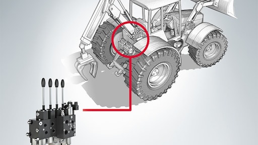 Connects only with a CAN connector - the directional spool valve type PSL with directly attached CAN bus interface