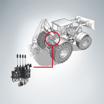 Connects only with a CAN connector - the directional spool valve type PSL with directly attached CAN bus interface