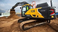 Volvo CE teamed with Air Burners to prove out the charging capabilities of the BioCharger with its new 23-ton crawler excavator, the EC230 Electric. The EC230 Electric is currently in pilot testing across North America ahead of its commercial launch next year.