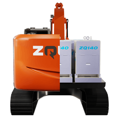 ZQuip 140kW Energy Module Back-Split Excavator