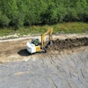 ZQuip Excavator digging at Moog Construction test site in West Seneca, New York