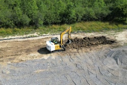 ZQuip Excavator digging at Moog Construction test site in West Seneca, New York