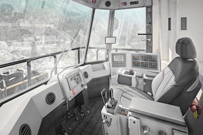 Modern Cockpit with well-positioned multifunctional controls