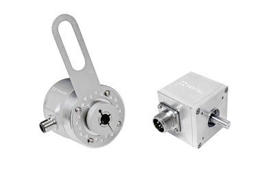 POSITAL IXARC magnetic incremental encoders can be programmed with pulse rates as low as 0.125 PPR