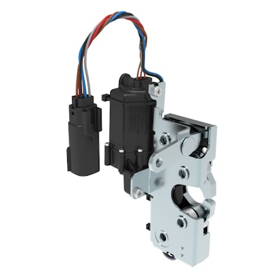 R4-50 Heavy-Duty Electronic Rotary Latch with integrated sensor and sealed electronic actuation