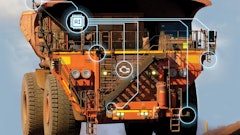 An illustration of ASI Mining’s solutions on a mine truck
