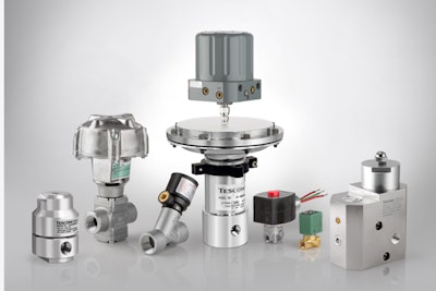 In hydrogen fuel cells, several components work together to control hydrogen and ensure fuel is dispensed correctly, including valves and regulators like the ones pictured here.