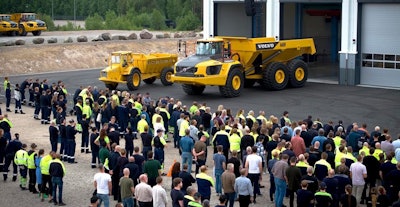 The inauguration at Volvo CE’s Braås facility in Sweden