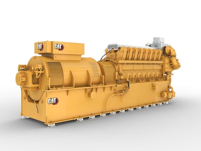 Cat CG260-16 generator set capable of running on natural-gas/hydrogen blends