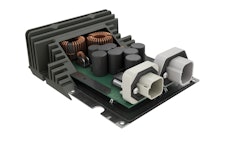 Eaton’s DC/DC converter takes power from a 48-volt system and steps it down to 12 volts to run accessories and other low-power systems.