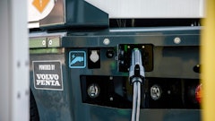 The fully electric 4x4 RME225 terminal tractor is powered by a Volvo Penta electric driveline.