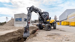 The 12MTX combines the capabilities of a compact excavator, loader and telehandler into a single machine for digging, loading and material handling.