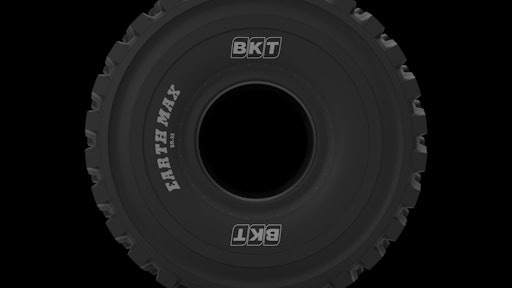 The EARTHMAX SR 32 by BKT is a wide-base radial tire that is ideal for scrapers.