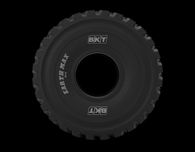 The EARTHMAX SR 32 by BKT is a wide-base radial tire that is ideal for scrapers.