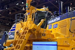 Komatsu’s D475A surface mining dozer was one of many machines on display at MINExpo 2024.