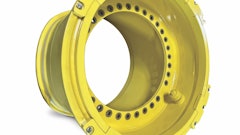 OTR's 32-in., three-piece wheel for log skidders and forwarders in forestry applications. Courtesy: OTR Engineered Solutions (OTR)